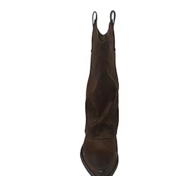 Pop Womens Nicona Block Heel Cowboy Boots Sz 7.5 Dark Brown QUICK SHIP - Picture 3 of 6